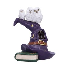Owl Witch LED Hat Sculpture 18.3cm by Nemesis Now