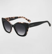 Kate Spade Marigold/S 02TB/WJ Black-Pink Havana/Gray Cat-Eye Women's Sunglasses