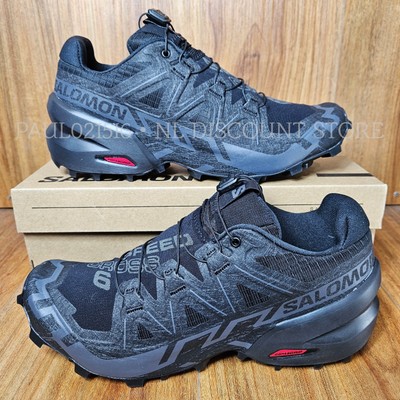 SALOMON Men's Speedcross 6 Terrain Trail Hiking Shoes ~ Black/Phantom