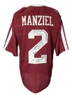 Johnny Manziel Signed Texas A&M Jersey / 3xInscribed with Johnny F****n Football