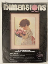 Dimensions Amy's Roses Cross Stitch Kit Vintage 1986 New/Sealed *No Counting*