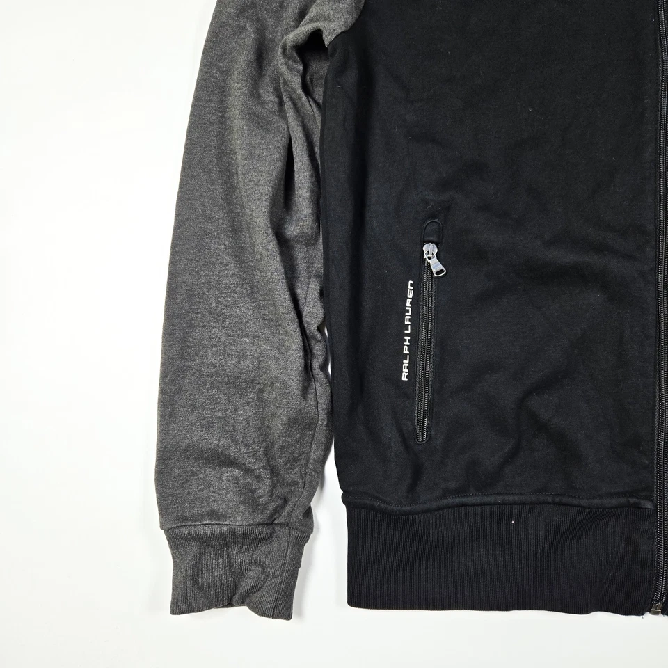 Polo Ralph Lauren Performance Cremallera Completa Negro Gris Suéter Chaqueta Para Hombre Grande Golf Foto 3 de 4