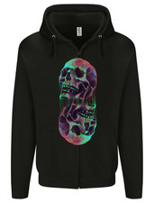 Synthesize Skulls Mens Zip Up Hoodie
