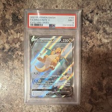 Pokemon TCG Dragonite V 192/203 Evolving Skies Alt Full Art Holo PSA 9