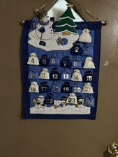 Snowmen Christmas Tree Advent Calendar Numbered Sacks 16  x24  
