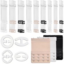 ADULLPONY 25PCS Clear Bra Straps Bulk: 18 Pieces Invisible Adjustable,