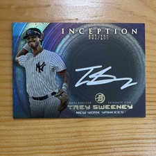 2022 Bowman Inception Silver  Autograph Trey Sweeney Yankees 2/100 #ISS-TS