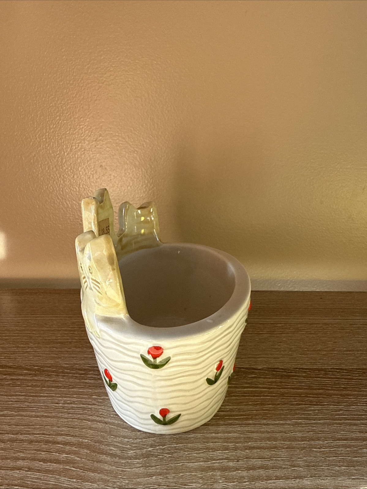 Vintage TAKAHASHI Cat Kitten Basket Ceramic Container San Francisco Japan 1970’s