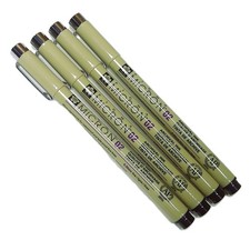 Sakura Pigma Micron 02 Black Pen 0.30mm Line Width Archival Ink Pack of 4 NEW