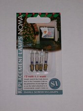 Noma S1 Clear 4 x Spare Christmas Fairy Light Bulbs 12V 1.1W E5 screw in 0130c