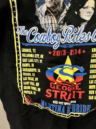 George Strait 2014 The Cowboy Rides Away Tour T-shirt Size M - Picture 4 of 8