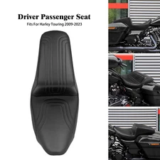 Black U Stitch Driver Passenger Seat For Harley 09-23 Touring Electra Road Glide