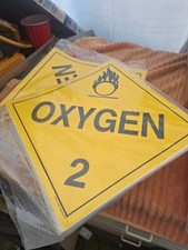 Uline D.O.T Placard Oxygen Adhesive Vinyl S-2549Vb 100 pc