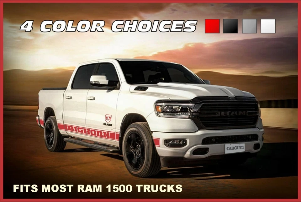 BIGHORN LONGHORN LARAMIE 侧条纹套件适用于 RAM 卡车 — 第 2/4 张图片
