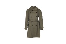 Paul & Joe Gabardine Trench Coat In Grey Cotton Fr40