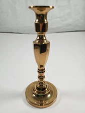 Valsan Polished Brass Candlestick Holder Made in Portugal 11” Tall