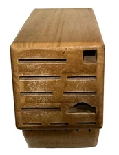 Wusthof  17 - Slot Knife Storage Block Solid Wood Natural BLOCK ONLY