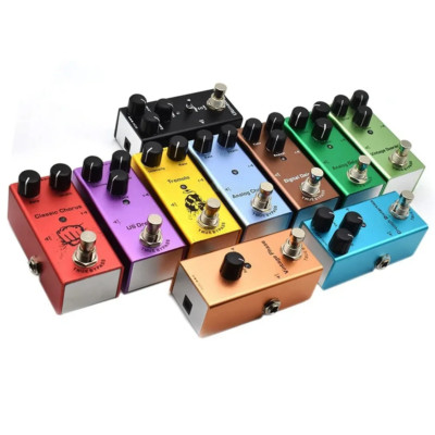 E-Gitarre FX Pedal Vintage Overdrive Verzerrung Chorus Verzögerung Tremolo UK