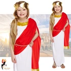 Girls Roman Goddess Fancy Dress World Book Day Week Up Costume Child Kids