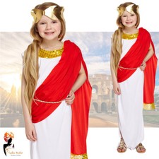 Girls Roman Goddess Fancy Dress World Book Day Week Up Costume Child Kids 