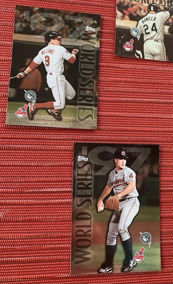1997 World Series Cards Set Florida Marlins/Cleveland Indians Cards #277 to #283 - Image 3 of 4
