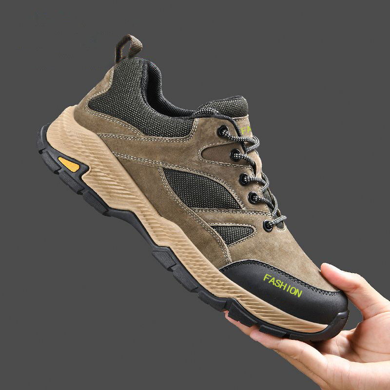 Mens Flats Hiking Sneakers Casual Lace Up Outdoor Trainers Running Sports Shoes-image