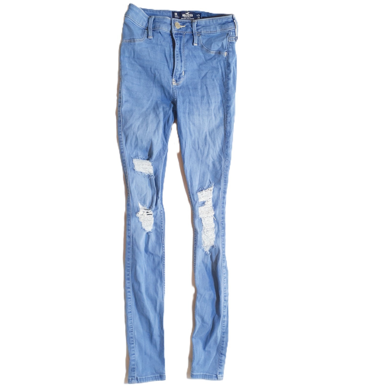Jeans Hollister Jegging Regular 0 Blue Women Denim Stretch Rise 9.5in Light Wash-image