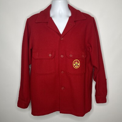 70's BOY SCOUTS OF AMERICA ヴィンテージジャケット VINTAGE Boy Scouts of America Shirt 14 Neck Green 70s Button