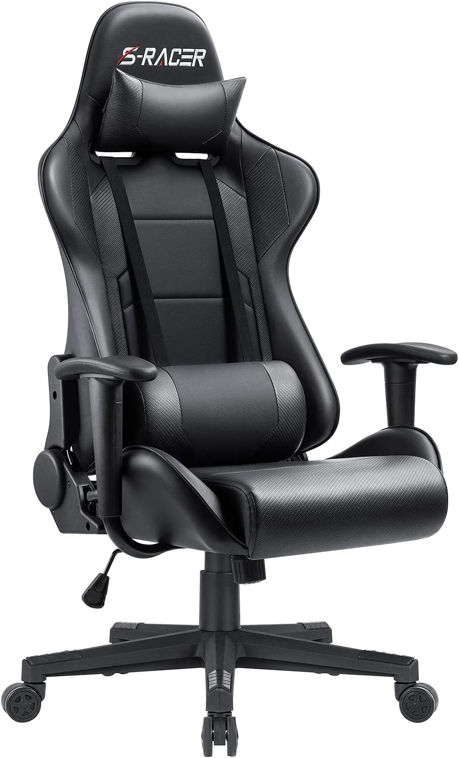 Gaming Chair Racing Computer Chair Office Desk Chair Adjustable Swivel High Back-image