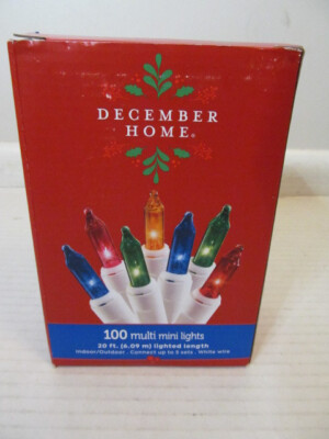 December Home 100 Multicolor Mini Lights with White Wire