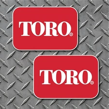 2 TORO Logo Vinyl Decal 2" tall x 3" wide - Zero Turn & Walk Behind Mower