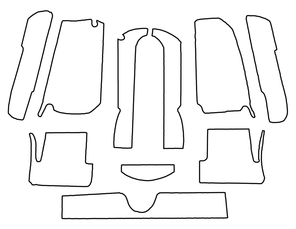 Fiat 124 Carpet Kit 1968-83 Black Grey Tan Cutpile and Loop - Image 2 of 4