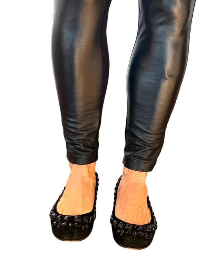 PLANOS BALLET VALENTINO GARAVANI CRISTAL DIAMANTES DE IMITACIÓN GAMUZA NEGRA 36 6 Foto 2 de 4