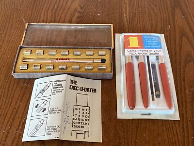 EXEC-U-DATER 1974 - 1975 CALENDAR PENS RCA VICTOR MOBILE COMMUNICATION SYSTEMS