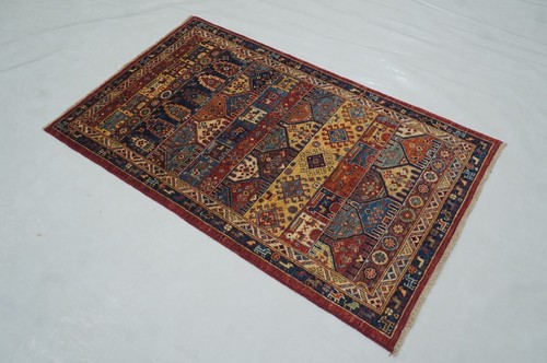 3 x 5 ft Red Animal Gabbeh Afghan Hand Knotted Wool Tribal Area Rug - Picture 2 of 17