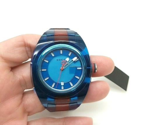 GUCCI Men Sync XXL Rubber Blue/ Red 