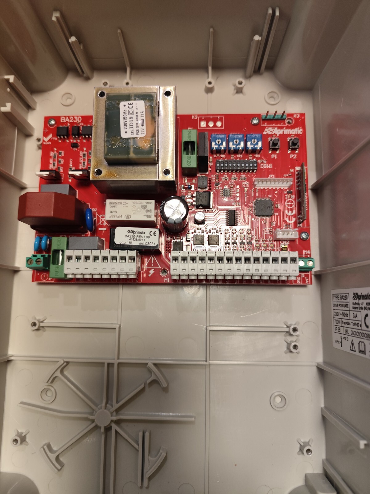 Aprimatic BA230 Apparecchiatura Elettronica di Comando per cancelli ad ante