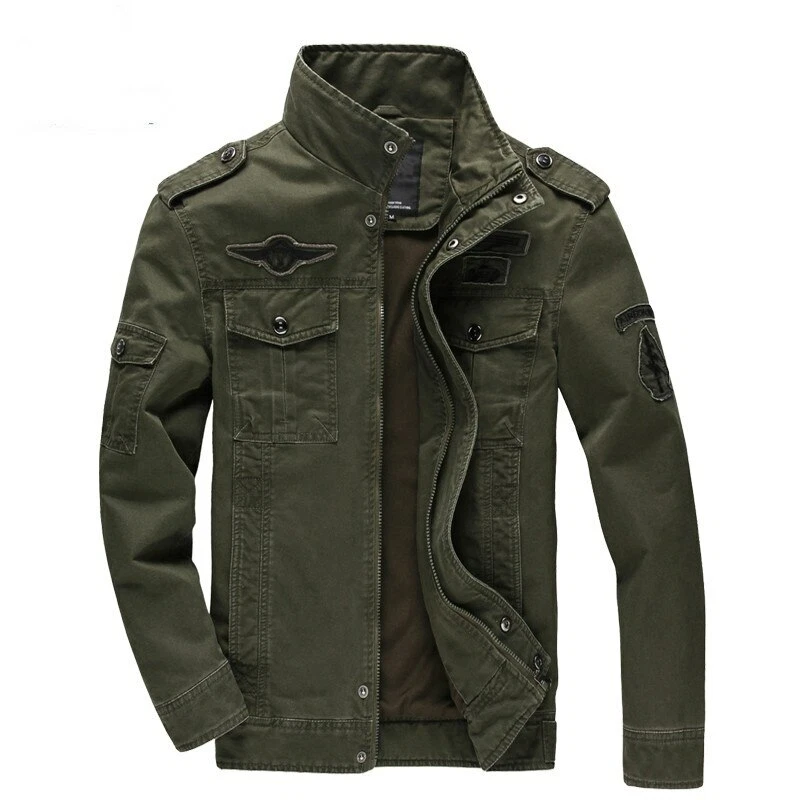 Chaqueta Militar Para Abrigo De Aerea Moda Invierno Primavera Otoñ | eBay