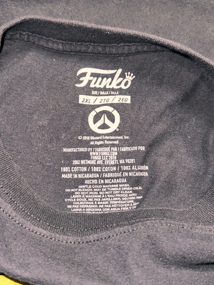 Camisa/Camisa Overwatch McCree 2XL Negra Manga Corta Deadlock Rebels Foto 4 de 4