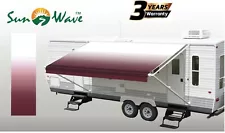 SunWave RV Awning Replacement Fabric 18' (Actual Width 17'2") Burgundy Fade