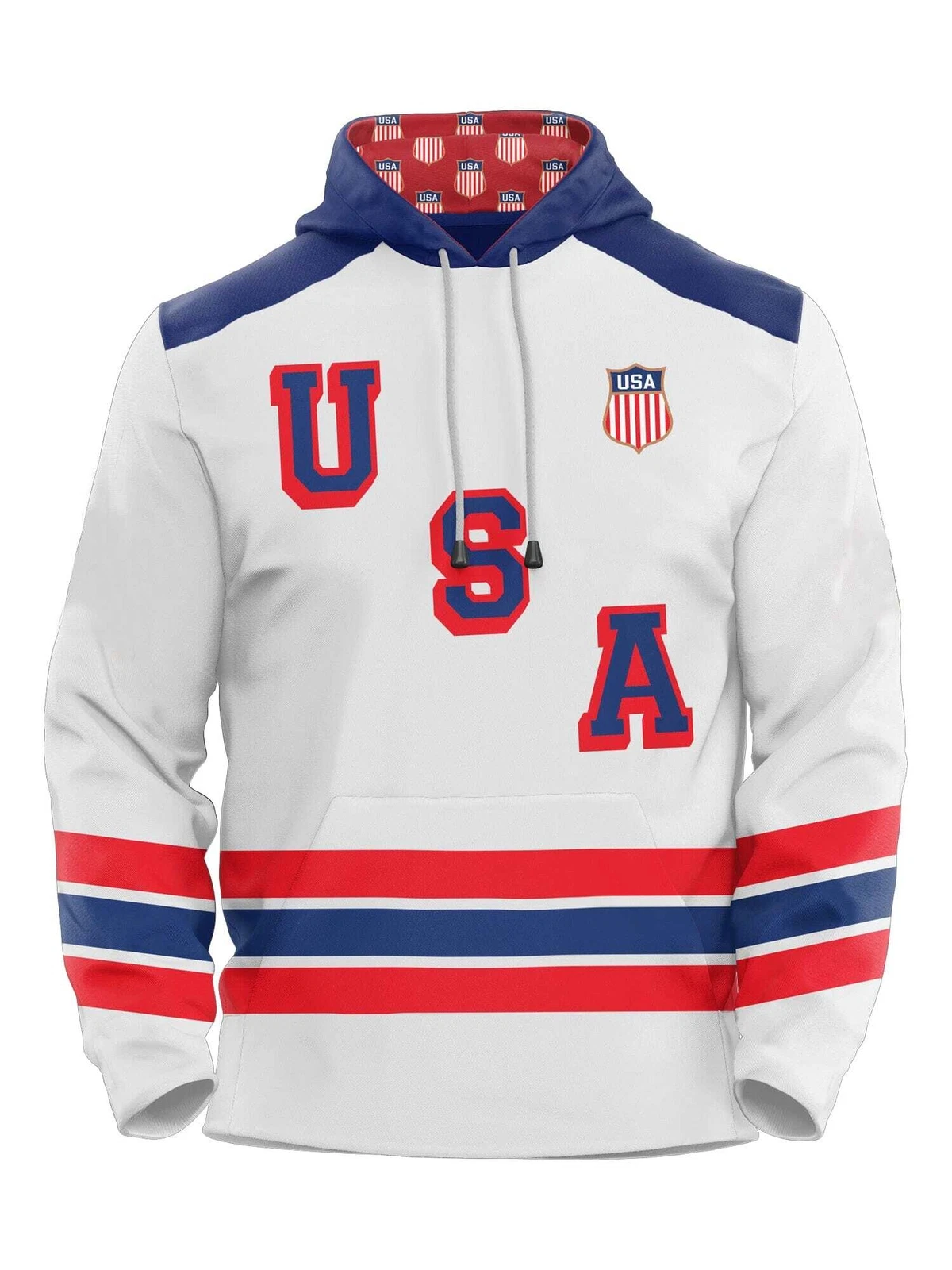 Team USA Letter Hockey Hoodie