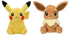 Eevee Pikachu Big Fluffy Plush Doll Pokemon Center Original Set of 2 New