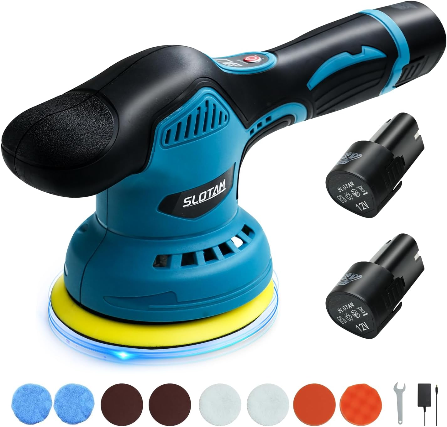 Cordless Polisher, Cordless Car Buffer Polisher Kit with 2Pcs Battery,Buffer Pol