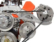 Sbc Driver Side Alternator Power Steering Bracket Kit Billet Aluminum Made In...