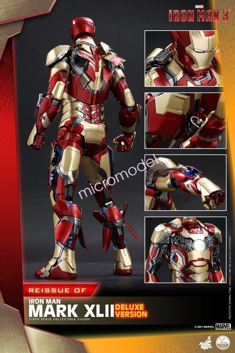 Hot Toys QS008 Iron Man 3 Mark XLII 1/4 Scale Action Figure Toy