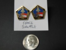 Space Shuttle mission NASA Novelty Silver Plate Stud Earring set custom made 3