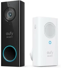 eufy Security, Wi-Fi Video Doorbell, 2K Resolution, No Monthly Fees, Local Stora