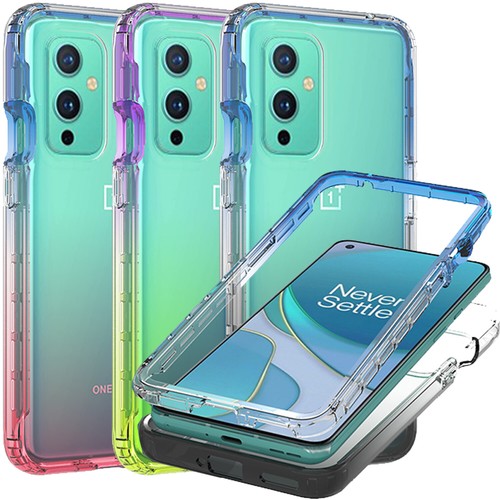 For OnePlus 9 Phone Case Clear Full Body Gradient Rugged Colorful Hard Cover