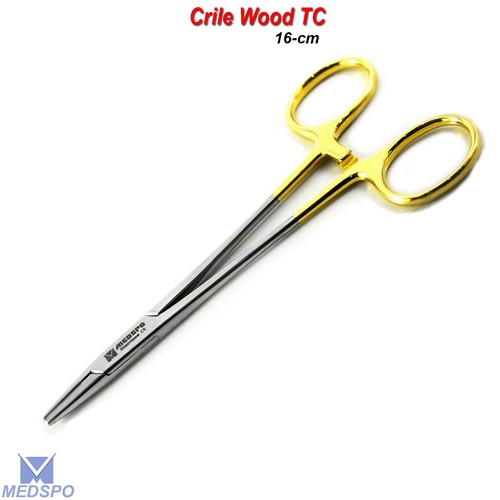 Surgical Hemostatic Crile Wood TC Locking Forceps Needle Holder Dental Tools CE - Picture 4 of 5