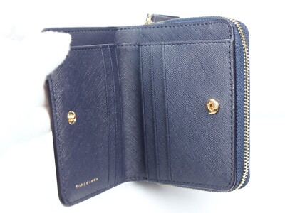 ◼️新品未使用◼️トリーバーチ折財布◼️◼️EMERSON MEDIUM WALLET New Tory Burch Emerson Black Saffiano Leather Small Wallet